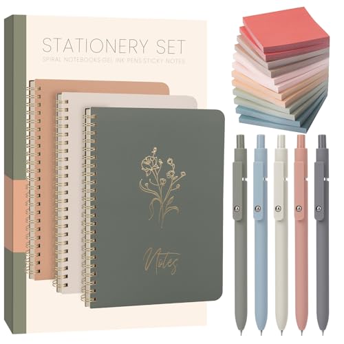Cute Spiral Notebook Set For Women, Bible Journal Set, 3 Pack A5 ...
