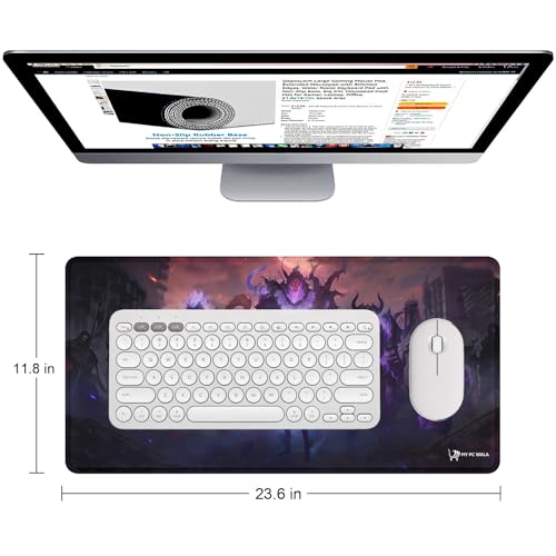 Image of MYPCWALA- Solo Leveling Jinwoo Desk Mat for Office & Gaming - 11x23 inch, Waterproof, Anti-Slip Rubber Base, Scratch Resistant, Multi-Color Design for Students & Professionals