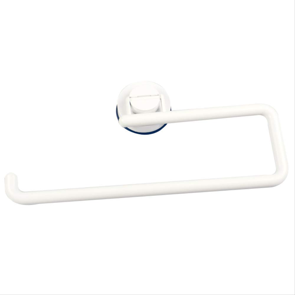 NHGF Kitchen Paper Towel Rack Suction Cup No Punch Toilet Towel Hanger Roll Paper Rack 31 x 14.5cm A