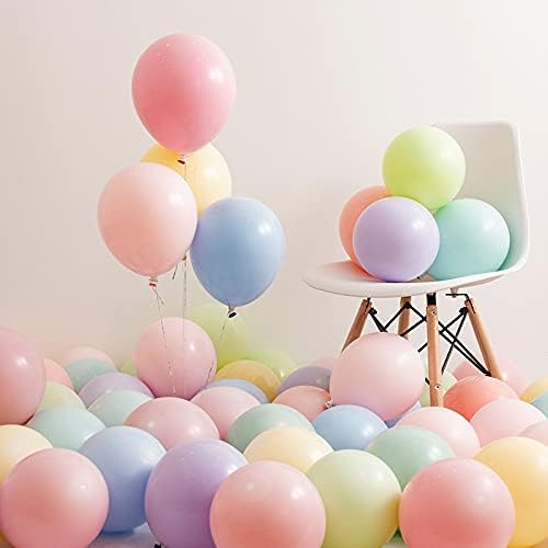 100 Pcs 12 Inch Multicolor Macaron Pastel Latex Balloon,Romantic Baloon Decorative Latex Balloons for Valentines Baby Shower Birthday Party Wedding Engagement Anniversary Xmas Festival Decor Supplies - Image 4