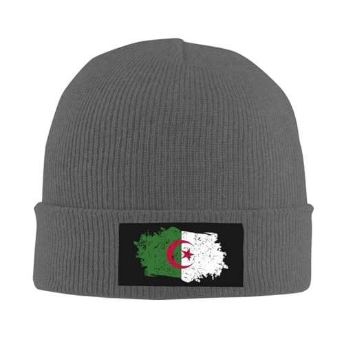 GQWJKSZ Funny-Algeria-Africa-Gift Gorro Negro para Mujer para Hombre, Sombreros de Invierno para Chicos, Gorros geniales, Gorro de Punto Skully para Hombre