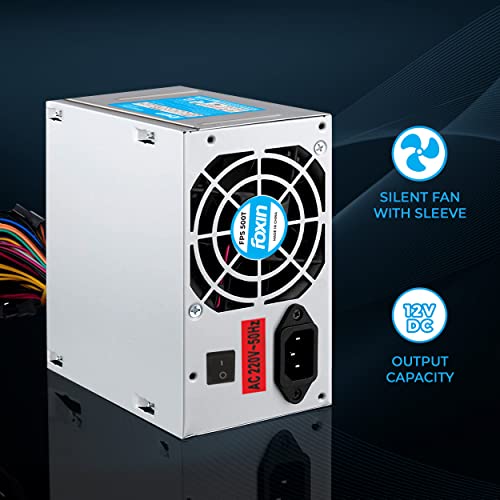 Foxin FPS-500S SMPS with 20 Plus 4 Pin Connector, Multiple Protection, Stable Power Output, Optimal Performance and Reliability | 200 Watt | BIS... - Image 2