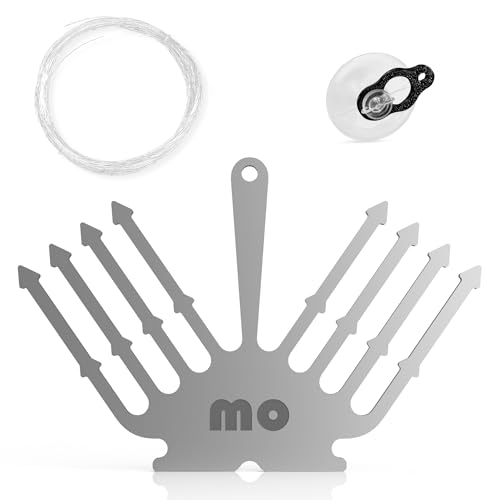 Deluxe Cucumber Holder Fish Pleco Feeder for Aquarium - Stainless Steel, Dual-Fork Design, with Suction Cup and Retrieval Line. Perfect for Fresh and Salt Water Fish Tanks, Easy to Use Marine