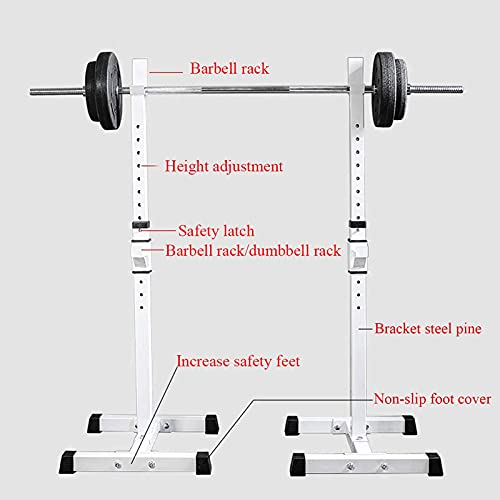 Support à squats en acier robuste pour musculation à domicile