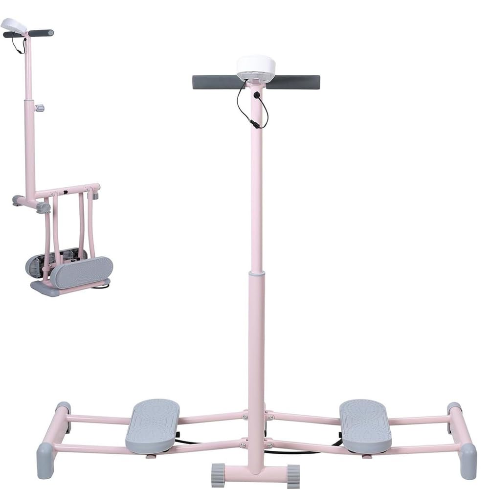 Attrezzo per Allenamento Sci Casa, Attrezzo Gambe E Corpo Snello con Barre Regolabili E Contatore, Portata 300 kg E Allenamento Completo del Corpo, per Allenare Resistenza, Equilibrio