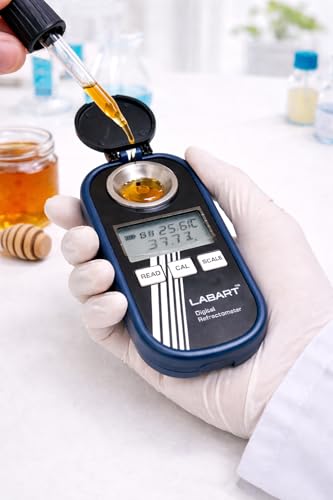 Image of LABART Digital Refractometer for Sugar, Honey and High Brix value Content Brix 0~90% /R.I. /Temp with Certificate