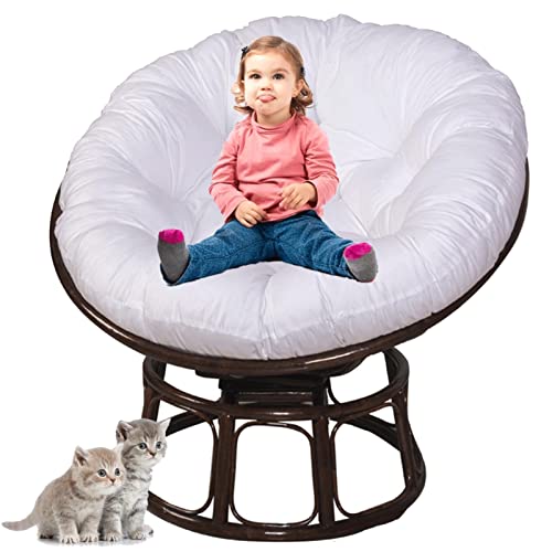 Chaise longue pliante d'extérieur avec coussin épais en osier doux