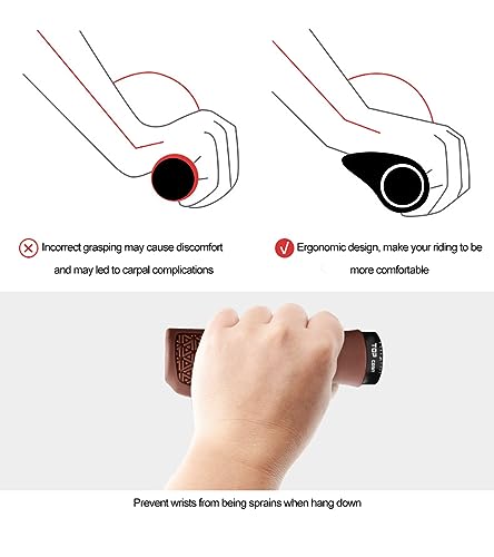Topcabin Bicycles Handlebar Grips, Aluminum Lock-On Ergonomic Bike Grips thumb #4