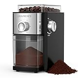 Rounexes Burr Coffee Grinder Electric, Coffee Beans Grinder for Home Use, Burr Mill Grinder with 17 Precision Settings– for Espresso, Pour Over & Cold Brew