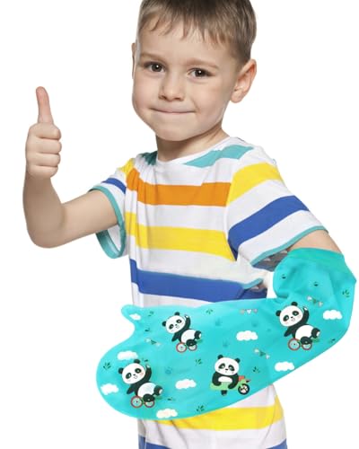 EuyiHlybt Waterproof Cast Cover Arm Kids for Swimming, Cute Panda Pattern Cast Covers for Shower Arm Kids, Soft Comfortable Cast Protector for Shower Child, Reusable Pediatric Cast Waterproof Cover