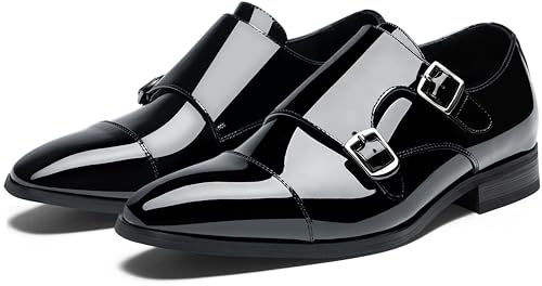 Image of Jousen Dress Shoes for Men Monk Strap Loafers for Men