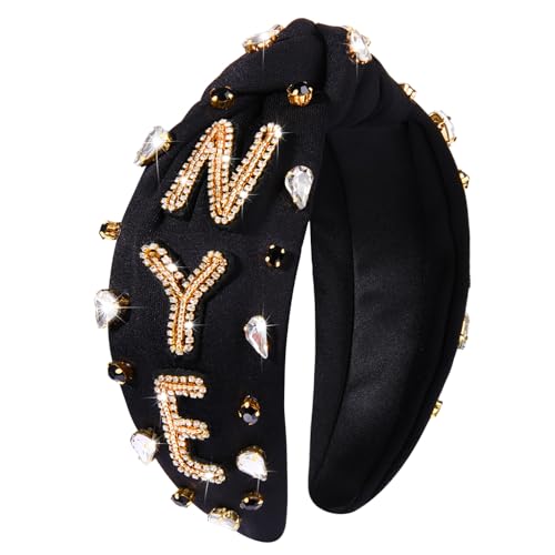 Happy New Year Headband for Women New Year’s Eve Accessories Gold...