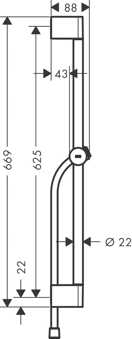 hansgrohe Unica Pulsify S - drążek prysznicowy 65 cm z wężem prysznicowym Isiflex 160cm i uchwyt głowicy prysznicowej, biały matowy