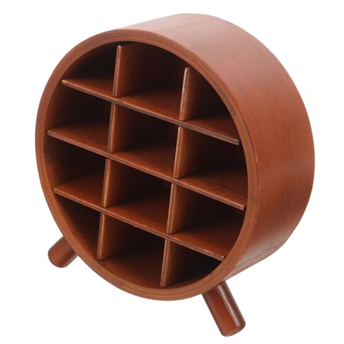 POPETPOP Boîte De Rangement De Rouge à Lèvres Coiffeuse Support Dhuile Organisateur De Tour De Rouge à Lèvres Support D'huile Essentielle En Bois Échantillon Cosmétique