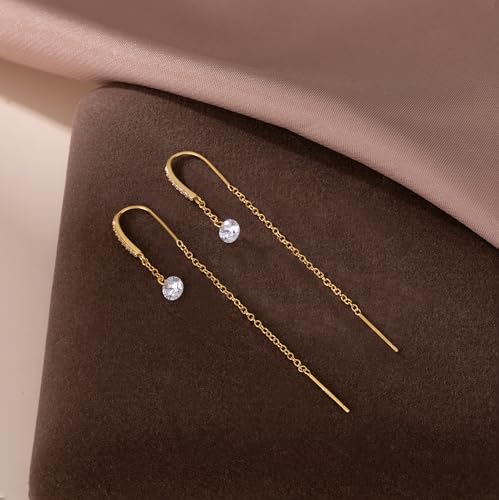 Pendientes largos de plata SLUYNZ un regalo inolvidable para niñas 6