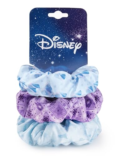 Image of Disney Frozen Scrunchies for Girls, 3PCS Satin Hair Ties & Ponytail Holders, Elsa Hair Accessories for Kids, No Damage No Crease Scrunchies, Birthday Gifts for Toddler Girls