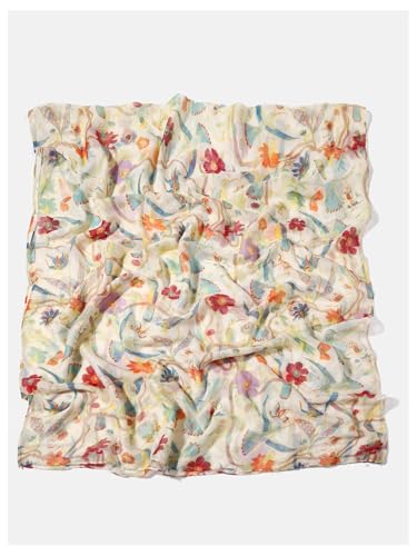 Verdusa Women's Lightweight Scarf Floral Print Sheer Shawl Wraps2