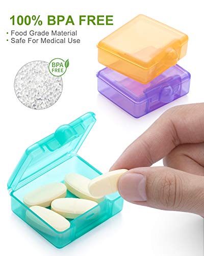 Small Pill Box 3 pcs,Cute Travel Pill Case Portable for Pocket Purse