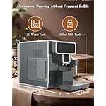 Fully Automatic Espresso Machine, Electric Coffee Grinder with Built-in 3-Level Grinder, Self-Cleaning Function 12 Cup Coffee Machine for Home/Office - Image 3