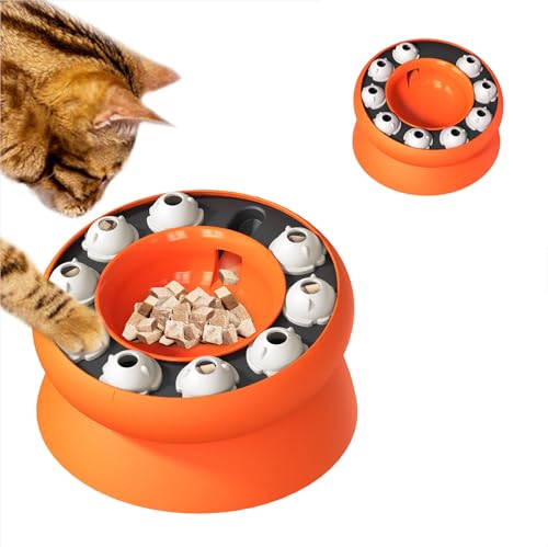 QUJOGA Cat Puzzle Feeder, Non-Slip Interactive Food Puzzle