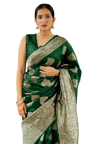 Image of Subham Saree for Woman Silk Cotton Kanjivaram | Soft Easy to Drape Daily Wear Sari with Blouse Fabric