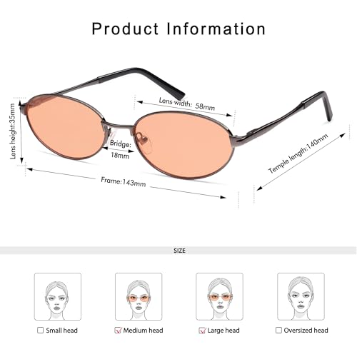 Retro Oval Sunglasses for Women Mens with Spring Hinge Sunnies AP3696