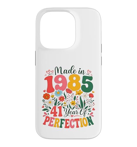 41 Year Old Made in 1985 Retro Floral 41st Birthday Women �X�}�z�P�[�X iPhone 14 Pro �p