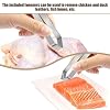 CNQLIS Lung Remover Tool for Easy Evisceration of Poultry Lungs  with Two Plucking Clips Suitable for Eviscerating Chicken and Ducks Rubber Handle Easy Clean Materials
