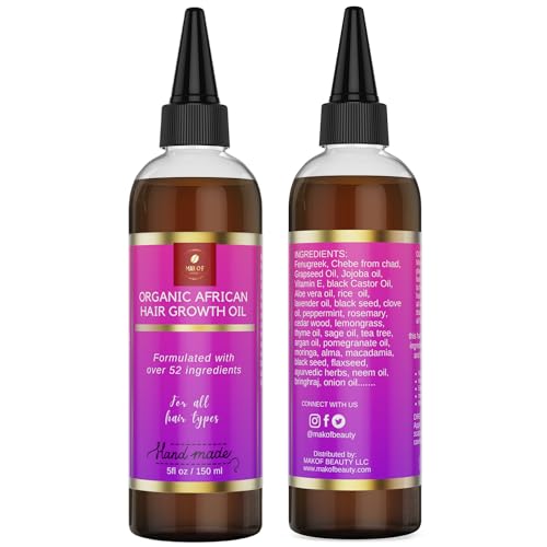 Chebe Hair Growth Oil with Rosemary, Fenugreek and Castor Oil, 5 oz