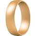 ThunderFit Silicone Rings, Singles Wedding Bands for Men & Women (Gold, 9.5-10 (19.8mm))