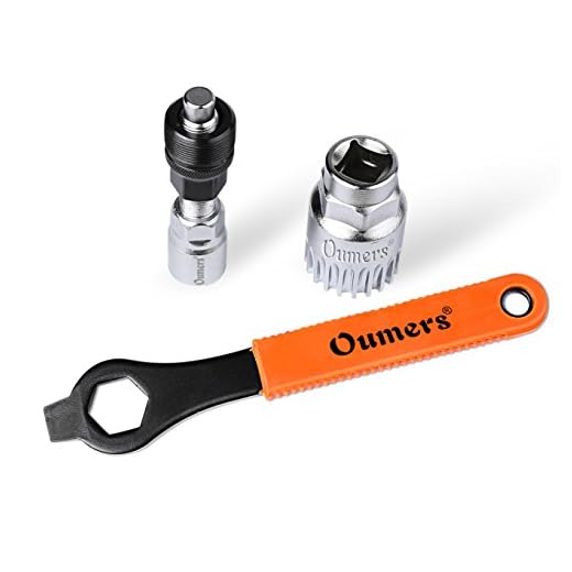 Oumers Bike Crank Extractor/Arm Remover and Bottom Bracket Remover with 16mm Spanner/Wrench. Professional Bicycle Repair Tool Kit