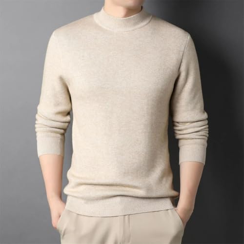 Men's Solid Color Slim Fit Sweater Fashion Mock Neck Casual Knitted Pullovers2