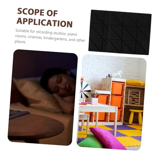 Abaodam 4pcs Panel Acústico Autoadhesivo para Aislamiento de Sonido Cuadrado Paneles de Atenuación de Ruido para Estudios de Grabación Hogar Oficinas y Espacios de Ensayo miniatura 5