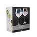 BarCraft Rainbow-Pearl Iridescent Gin Glasses, Set of 2 Balloon Glasses, 500ml, Gift Boxed