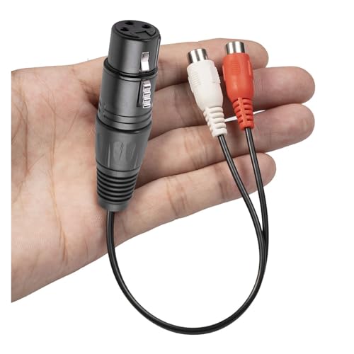 Cable XLR hembra a doble RCA con adaptador de sonido transparente 6