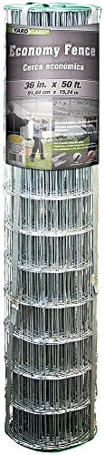 YARDGARD 308361B 36 inch 50 Foot 16 Gauge Welded Wire Economy Fence, Height x Length-50 Ft, Color - Galvanized