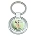 Guess What? Pug Butt Keychain Classy Round Chrome Plated Metal