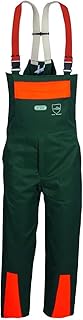 Schnittschutzlatzhose Schnittschutzhose Forsthose Forest-Jack, grün Leuchtorange