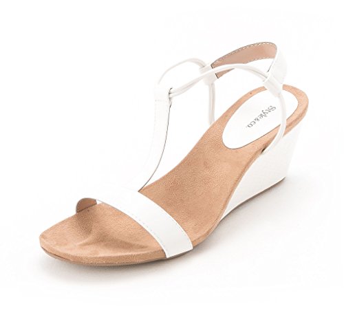 Image of Style & Co. Womens Mulanepwt Sequined Wedge Sandals
