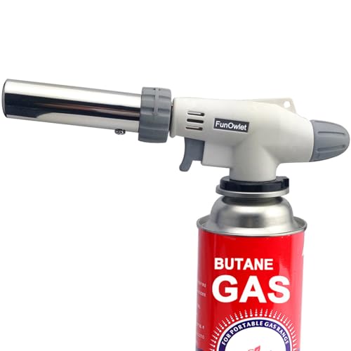 Comparison: Best Torch For Creme Brulee 11 FunOwlet Butane Torch, Reverse Use Culinary Kitchen Blow Lighter with Adjustable Flame, Butane Fuel Not Included, Ideal for Chef Cooking, Creme, Brulee, BBQ, Baking, Jewelry