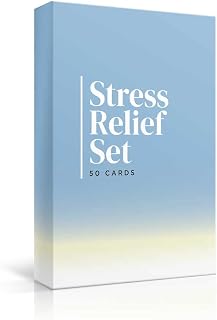 50 Stress Relief Cards - Includes Anxiety Relief Exercises, Positive Affirmations & Empowering Questions - for Mindfulness, Meditation & Relaxation