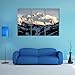 3 pièces poster tableau toile 3 pieces Coucher de soleil sur le Mont Blanc image sur toile 3 parties Tableau sur Toile,tableau mural decoration salon moderne xxl,cadre tableau toile,3 panneaux toile