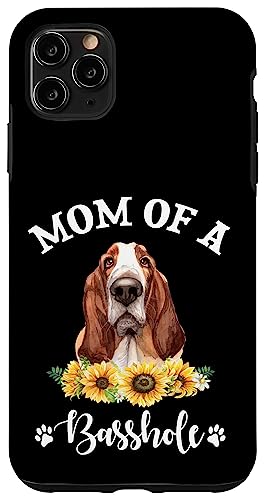 Cute Womens Girls Sunflowers Mom Basset Hound Dog Lover �X�}�z�P�[�X iPhone 11 Pro Max �p