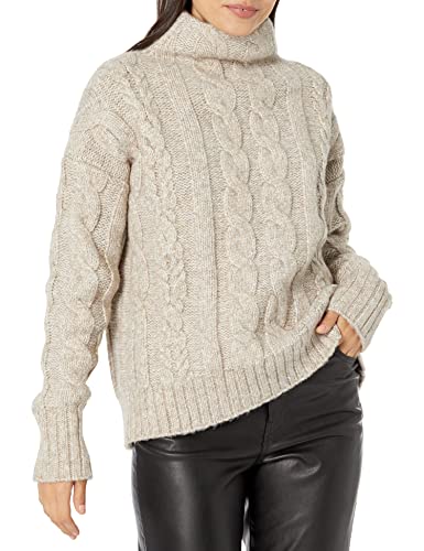 Karen Kane Women's Mock Neck Cable Sweater,...