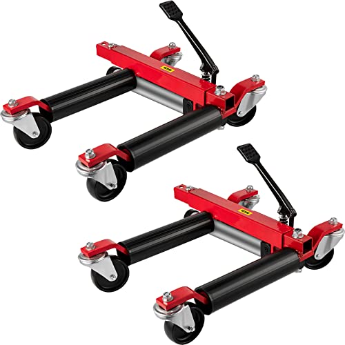 Vevor Wheel Dolly, 2Pcs Car Dolly, 1500 Lbs Capacity Car Jack Dolly, 12'' Wheel Jacks For Cars, Vehicle Positioning Hydraulic Tire Jack, Heavy Duty Ball Bearings Skate For Vehicle Car Auto Repair #TOP7