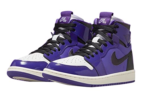 Jordan Women's 1 Zoom Air CMFT Purple Patent Court Purple/Black (CT0979 505) - 10.5
