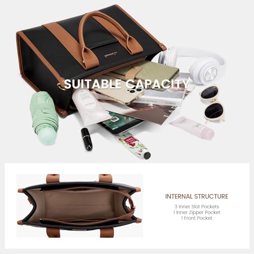Image of LOVEVOOK Purse for Women Leather Tote Bag Purse and Handbags, Satchel Shoulder Crossbody Top Handle Bags with Zipper