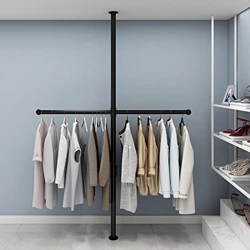 Présentoir de cintre de magasin de vêtements au design minimaliste doré