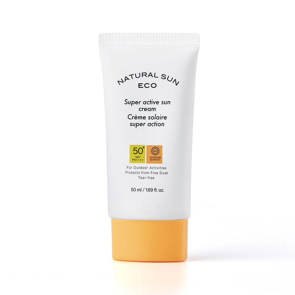 The Face Shop Natural Sun Eco Super Active Unisex Sun Cream Sunscreen With Spf 50+ Pa +++ Protect From Fine Dust, Uva & Uvb Rays, Blue Light & Digital Devices, 50Ml|For All Skin Types