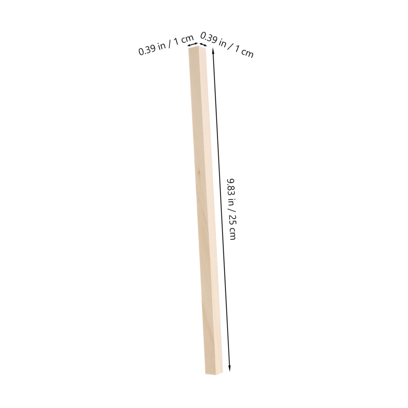 Quadratische Holzstäbe Flexibel zum Basteln 60 Stück Splintfrei aus Unbehandeltem Holz 25x1cm für Modellbau und Selbstgemacht Projekte